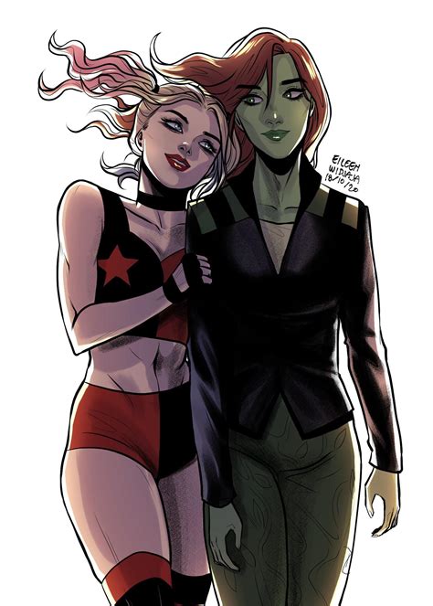 harley quinn x poison ivy art|harley and ivy fan art.